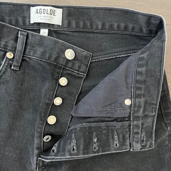 AGOLDE Quinn High Rise Mini Skirt in Cult - Picture 6 of 7